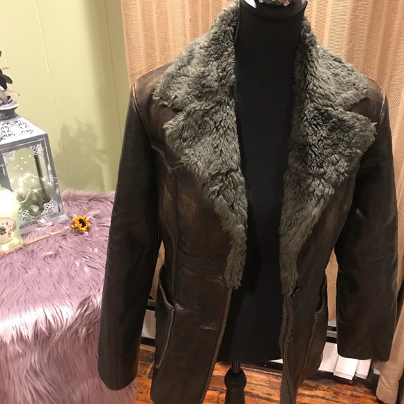 benetton faux fur jacket
